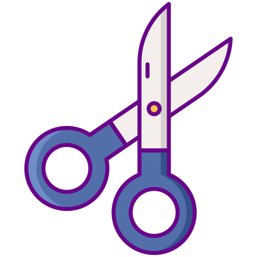 Purple scissors 6 icon - Free purple scissors icons