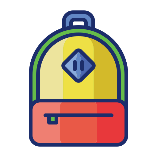 Bolsa de la escuela icono gratis