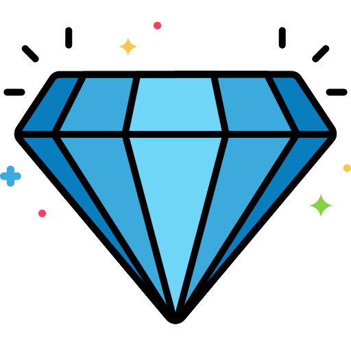 Diamond Flaticons Lineal Color icon