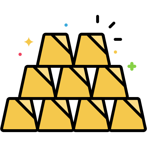 lingotes de oro icono gratis