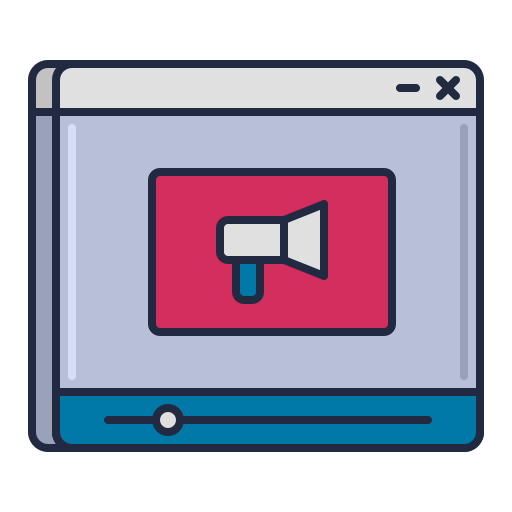 Video marketing free icon Video marketing free icon