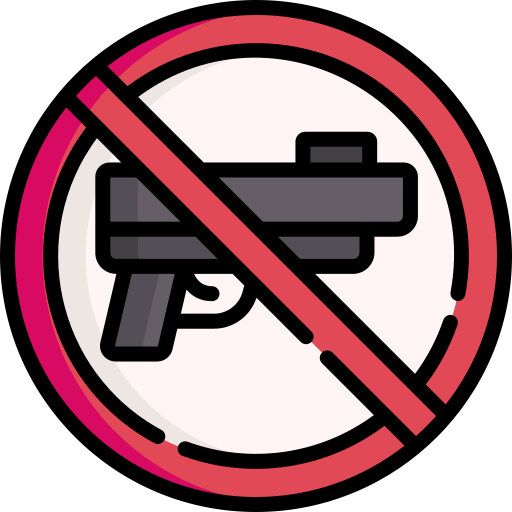 Prohibidas las armas icono gratis