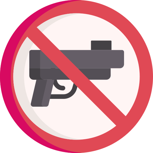 Prohibidas las armas icono gratis