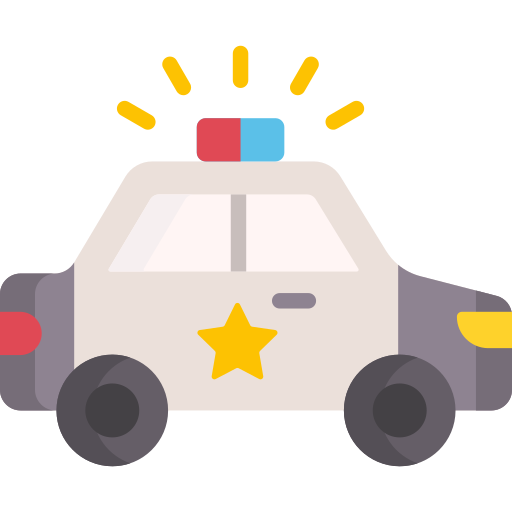 Coche de policía icono gratis