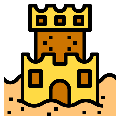 Castillo de arena icono gratis