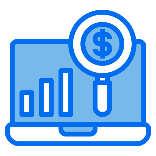 Money growth Payungkead Blue icon