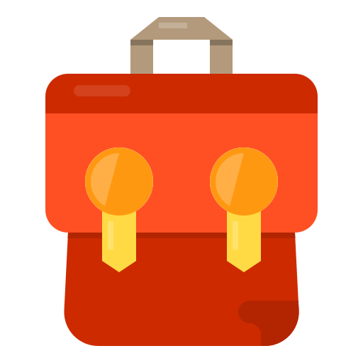 Bolsa de la escuela icono gratis