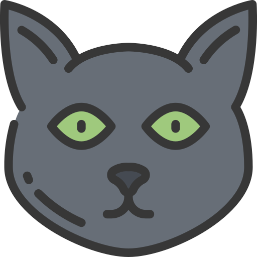 Gato negro icono gratis