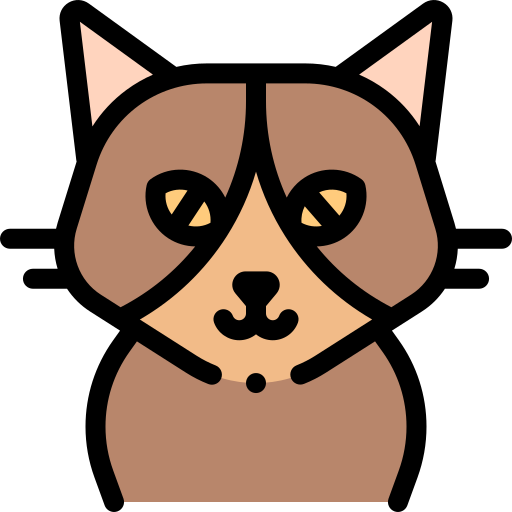 Cat Detailed Rounded Lineal color icon