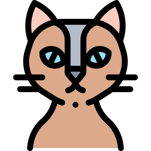 Cat Detailed Rounded Lineal color icon