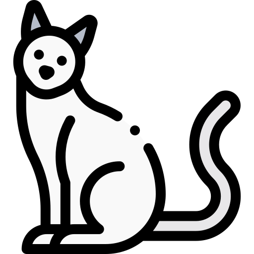 Cat Detailed Rounded Lineal color icon