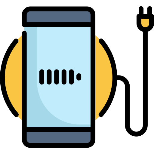 Carga inalámbrica icono gratis