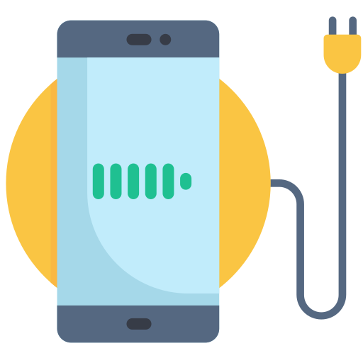 Carga inalámbrica icono gratis