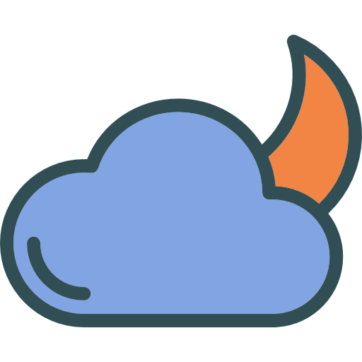 Cloudy night - Free weather icons