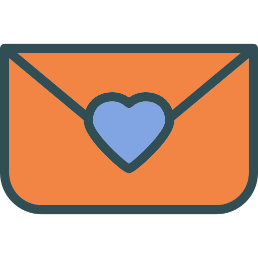 carta de amor icono gratis