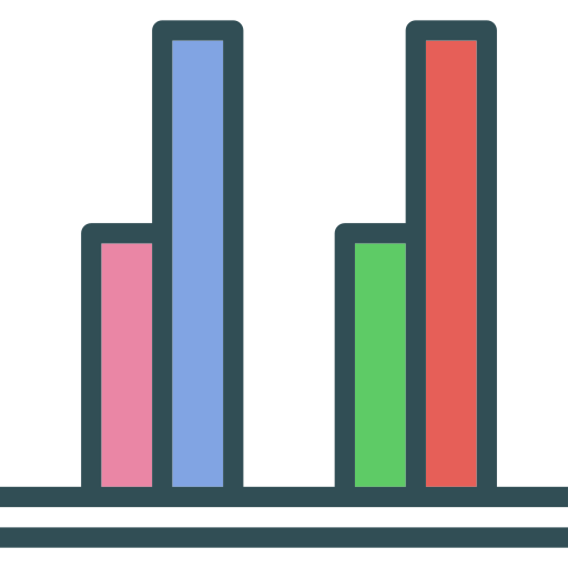 Bar chart Swifticons Lineal Color icon