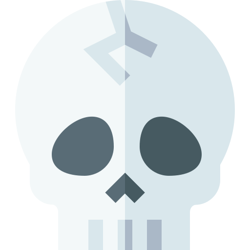 Skull Basic Straight Flat icon