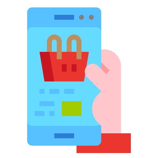 las compras en línea icono gratis