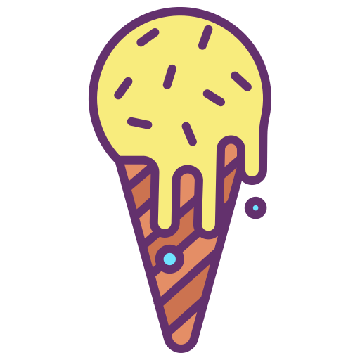 Cono de helado icono gratis