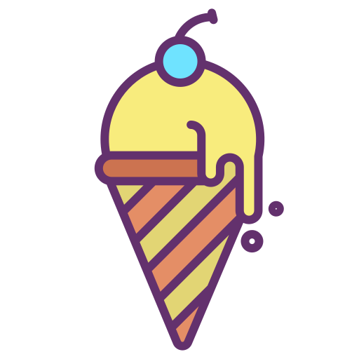 Cono de helado icono gratis