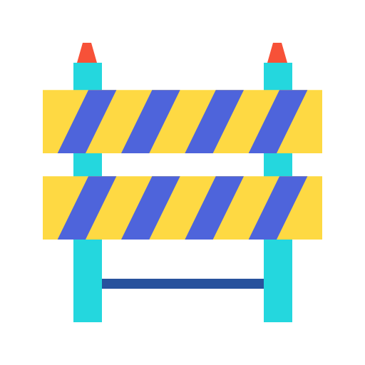 barrera vial icono gratis