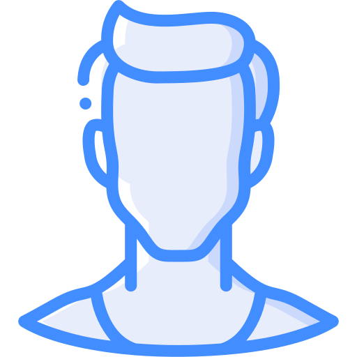 Man Basic Miscellany Blue icon