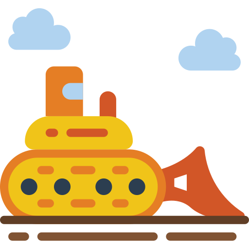 bulldozer Icône gratuit bulldozer Icône gratuit