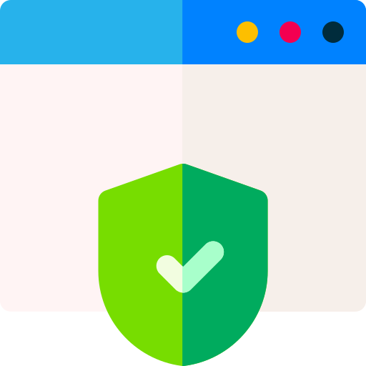 Seguridad en la web icono gratis