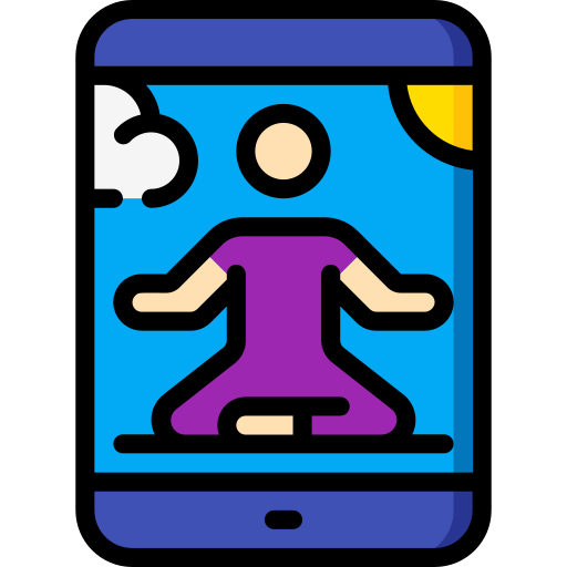 Aplicación de meditación - Iconos gratis de bienestar