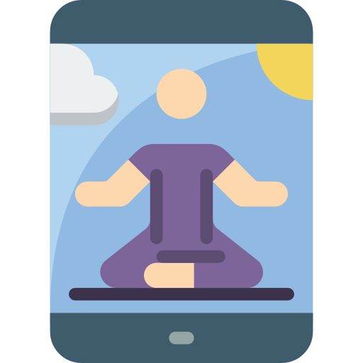 Aplicación de meditación - Iconos gratis de bienestar