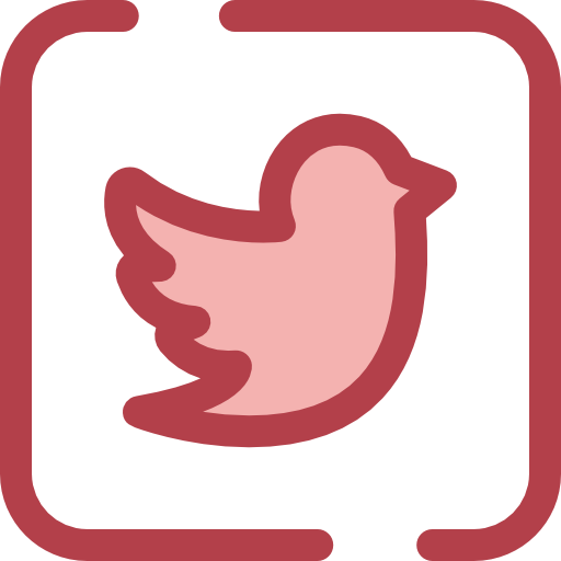 pink twitter logo png