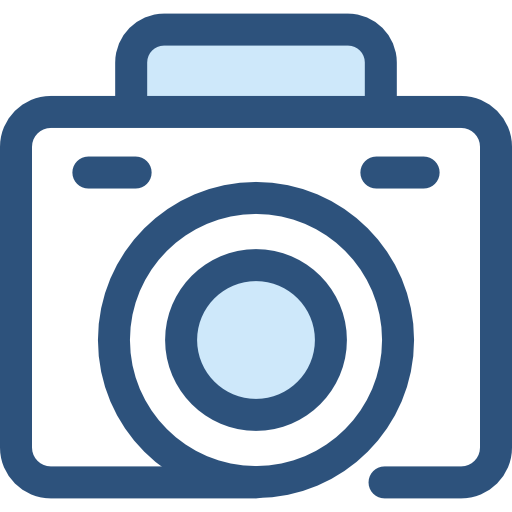 Photo camera Monochrome Blue icon