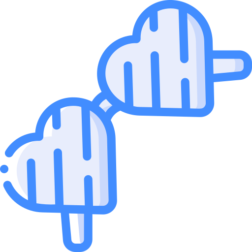 gafas de corazón icono gratis