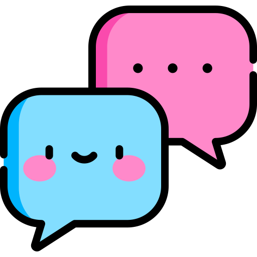 Chat Kawaii Lineal color icon