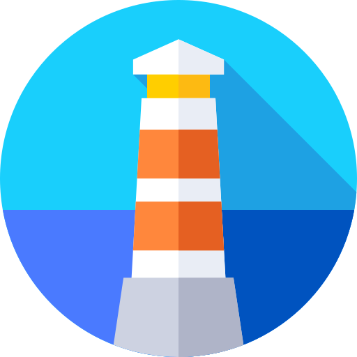 Lighthouse Flat Circular Flat icon