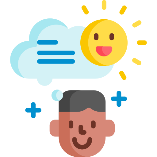 Positive thinking free icon