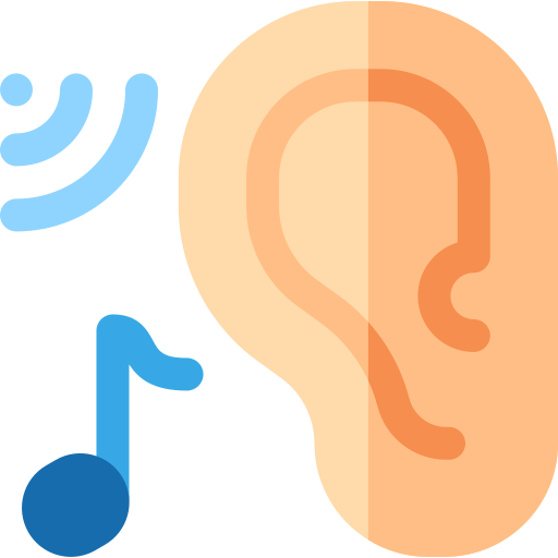 Ear Basic Rounded Flat icon