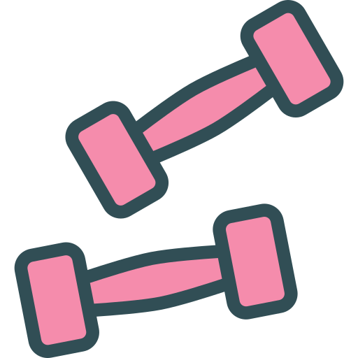 pink dumbbells clipart