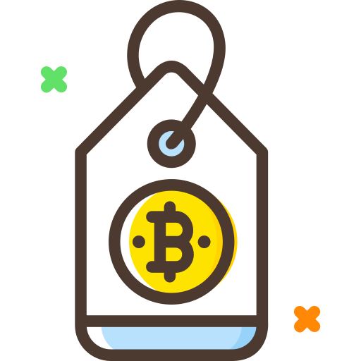 etiqueta de bitcoin icono gratis