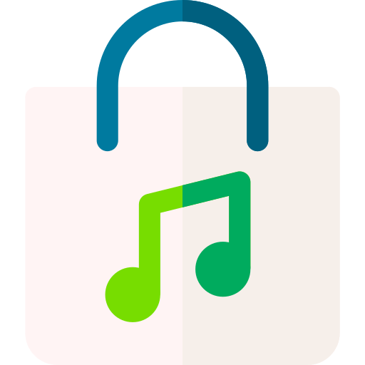 tienda de música icono gratis