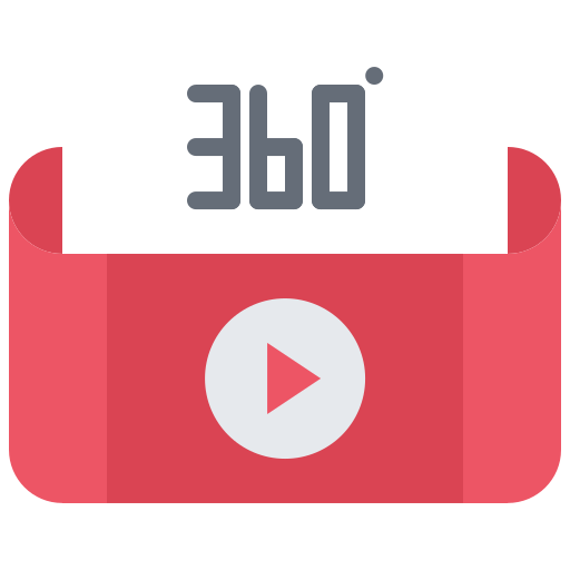 video 360 icono gratis