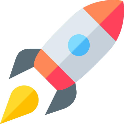 Rocket Basic Straight Flat icon