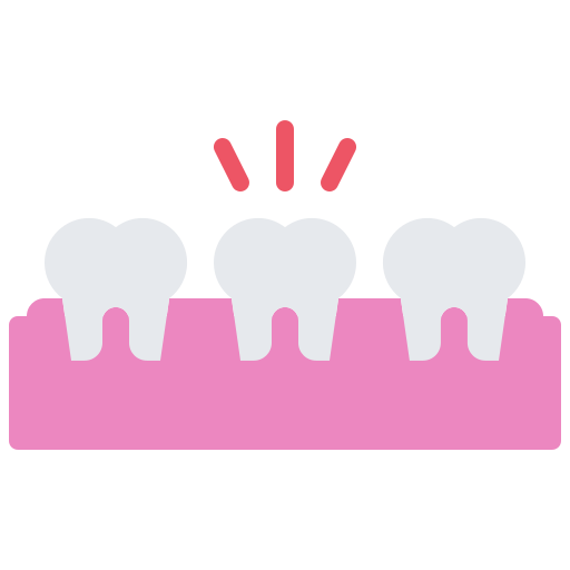 Toothache Coloring Flat Icon