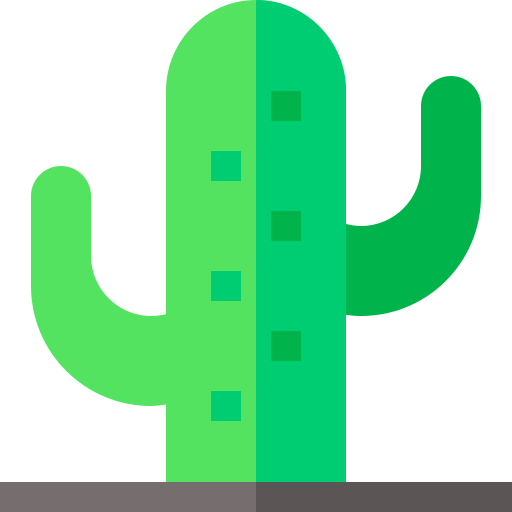 Cactus Basic Straight Flat icon