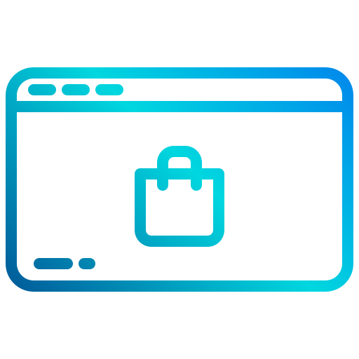 las compras en línea icono gratis