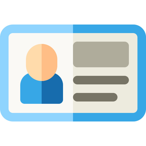 Id card Basic Rounded Flat icon