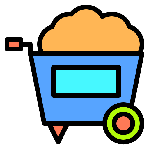 Wheelbarrow free icon Wheelbarrow free icon