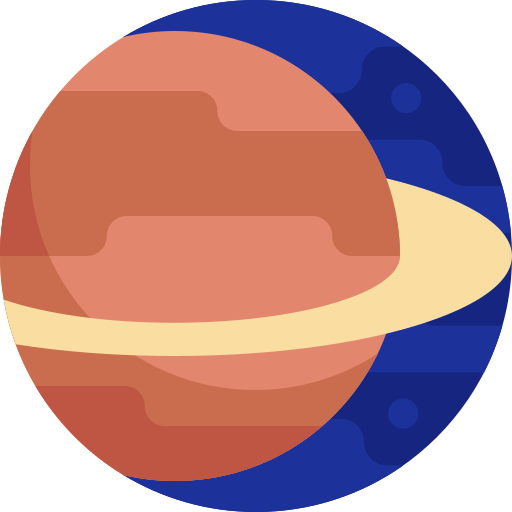 Saturn Detailed Flat Circular Flat icon