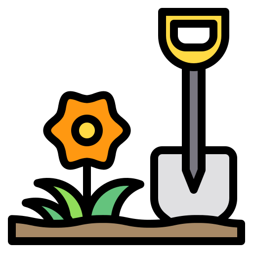 Shovel Payungkead Lineal Color icon