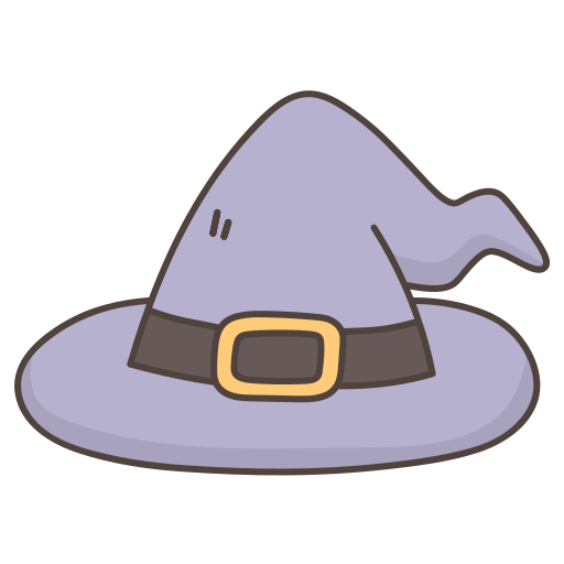 sombrero de bruja icono gratis